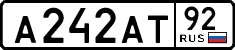 License plate Russia, Cars