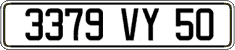 French license plate, FNI