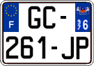 French license plate, SIV (ordinary)