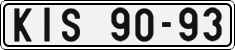 License plate of the Czech Republic, Cars (1960)