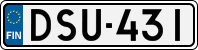License plate of Finland, Cars