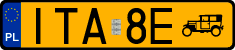 License plates of Poland, Oldtimers