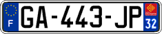 French license plate, SIV (ordinary)
