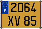 French license plate, FNI
