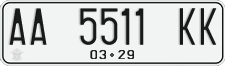 License plate of Indonesia, Regular plates