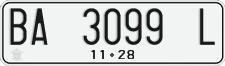 License plate of Indonesia, Regular plates