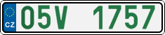 License plate of the Czech Republic, Oldtimers (2001)