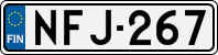 License plate of Finland, Cars