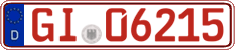 German license plate, Red license plates