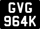 License plate of the United Kingdom, 1963 year system