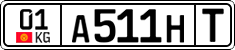 License plate of Kyrgyzstan, Transit plates