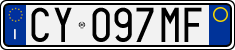 License plate of Italy, Cars (1994 year series)