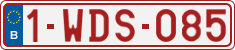 License plate of Belgium, Regular plates (2010)