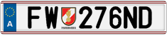 License plate of Austria, Official services and consulates