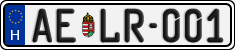 license plates of Hungary, Regular plates (2022)