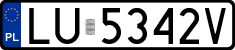 License plates of Poland, Regular car plates