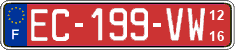 French license plate, SIV (transit plates)