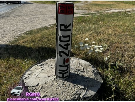 HU 240 R, License plate without vehicle