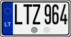 License plate of Lithuania, Cars