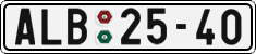 License plate of the Czech Republic, Cars (1960)