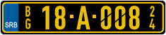 License plate of Serbia, Diplomatic
