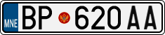 License plate of Montenegro, Trailers