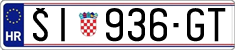 License plate of Croatia, Regular plates
