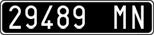 License plate of Italy, Cars (1927 year series)
