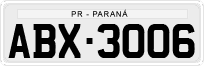 License plate of Brazil, Private owners (1990)