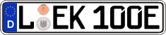 German license plate, Electric vehicles