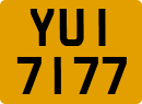 License plate of the United Kingdom, Northern Ireland (1966)