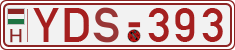 license plates of Hungary, Slow vehicles (red) (1990)