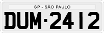License plate of Brazil, Private owners (1990)