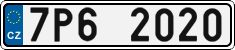 License plate of the Czech Republic, Cars (2001)