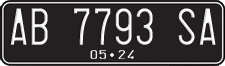 License plate of Indonesia, Regular plates