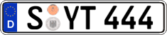 German license plate, Regular plates