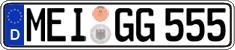 German license plate, Regular plates