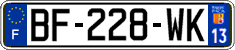 French license plate, SIV (ordinary)