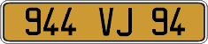 French license plate, FNI
