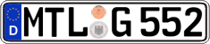 German license plate, Regular plates