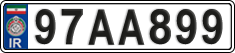 License plate of Iran, License plates for driving abroad (2015)