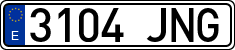 License plates of Spain, Ordinary (2000)