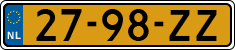 License plate of the Netherlands, Except vehicles / Oldtimers