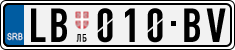 License plate of Serbia, Cars