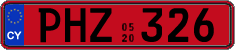 License plate of Cyprus, Rental cars