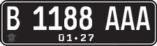 License plate of Indonesia, Regular plates