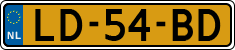License plate of the Netherlands, Cars