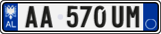 License plate of Albania, Cars (2011)