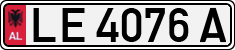 License plate of Albania, Cars (1993)