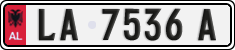 License plate of Albania, Cars (1993)